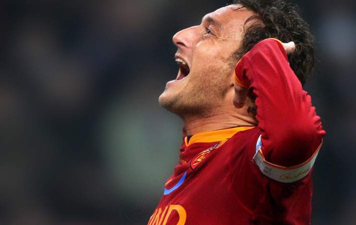 Il capitano della Roma Francesco Totti