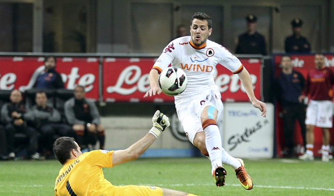 2012-13, il gol di Destro in Inter-Roma semifinale di Coppa Italia