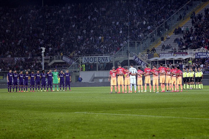 Roma e Fiorentina schierate al Franchi nella stagione 2016/17