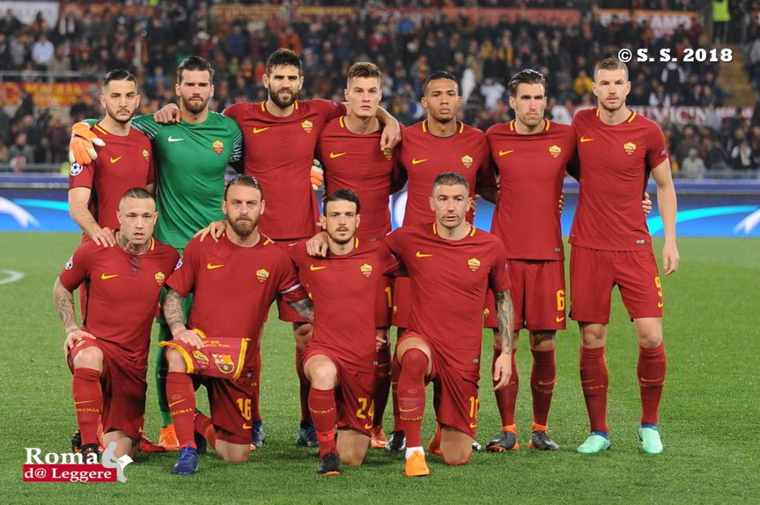 La formazione giallorossa di Roma-Barcellona 3-0