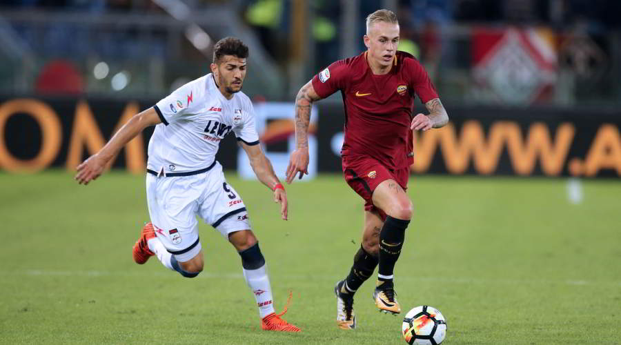 Karsdorp in Roma-Crotone 1-0 della stagione 2017/18