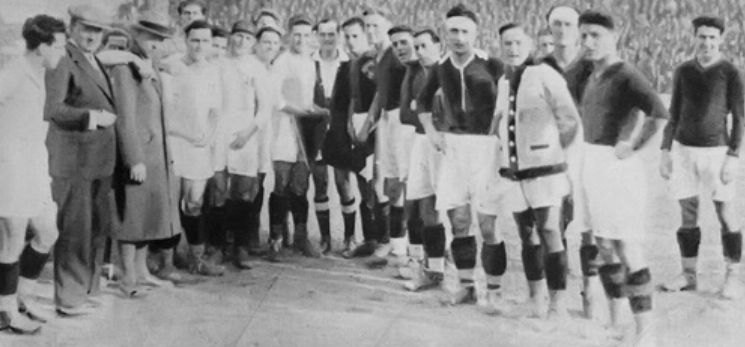 20 gennaio 1929, la squadra prima di Torino-Roma 3-0