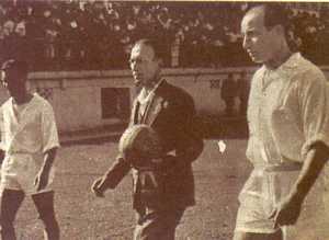 Jacobini, Biancone e Brunella in una gara della Roma 1947/48
