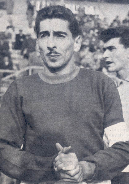 Alcide Ghiggia capitano della Roma nel 1957/58