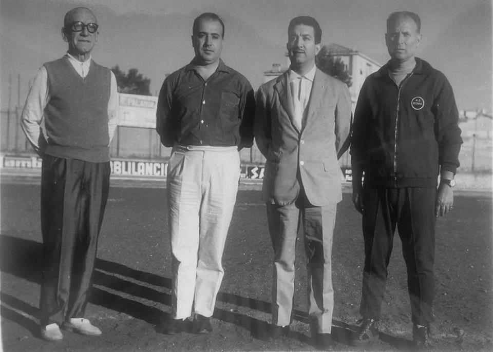Il presidente Evangelisti con Biancone, Pasquali e Pugliese