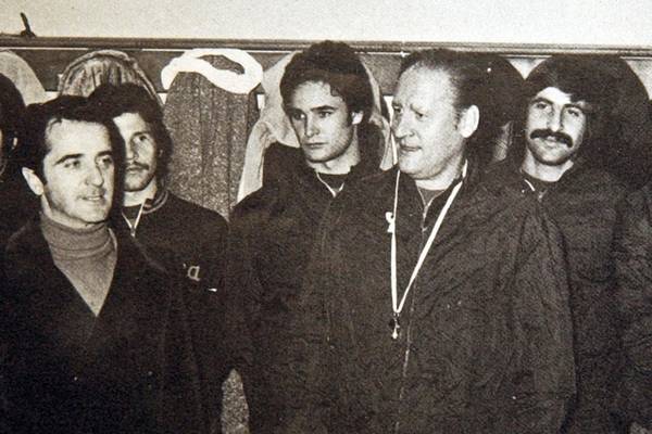 Claudio Ranieri dietro Anzalone e Liedholm nell'autunno 1973