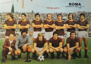 La rosa dell'A.S.Roma nella stagione 1975/76