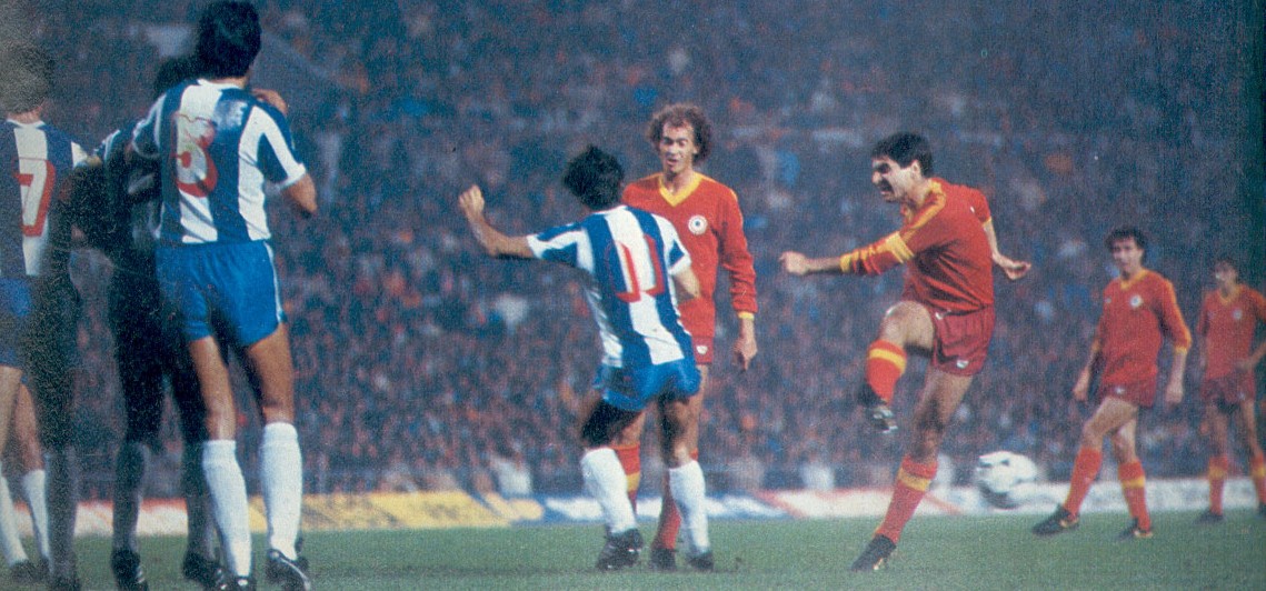 Di Bartolomei in Roma-Porto della stagione 1981/82