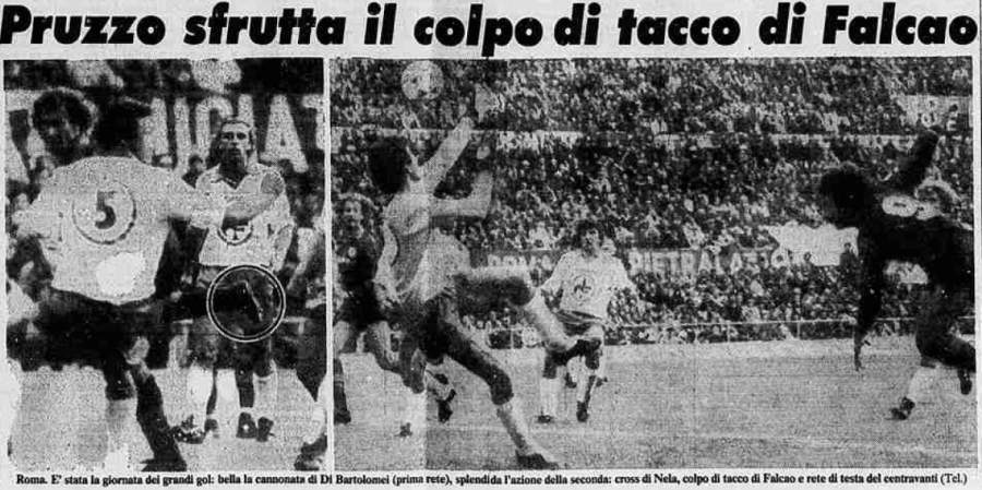 Articolo sul gol di Pruzzo alla Fiorentina