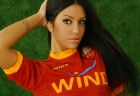 Marika Baldini posa con la maglia della Roma