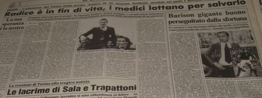 L'articolo di giornale che riporta la notizia della morte di Paolo Barison